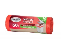 WORKI NA ŚMIECI LD 60L.CZERWONE 10szt.GROSIK, Podkategoria, Kategoria