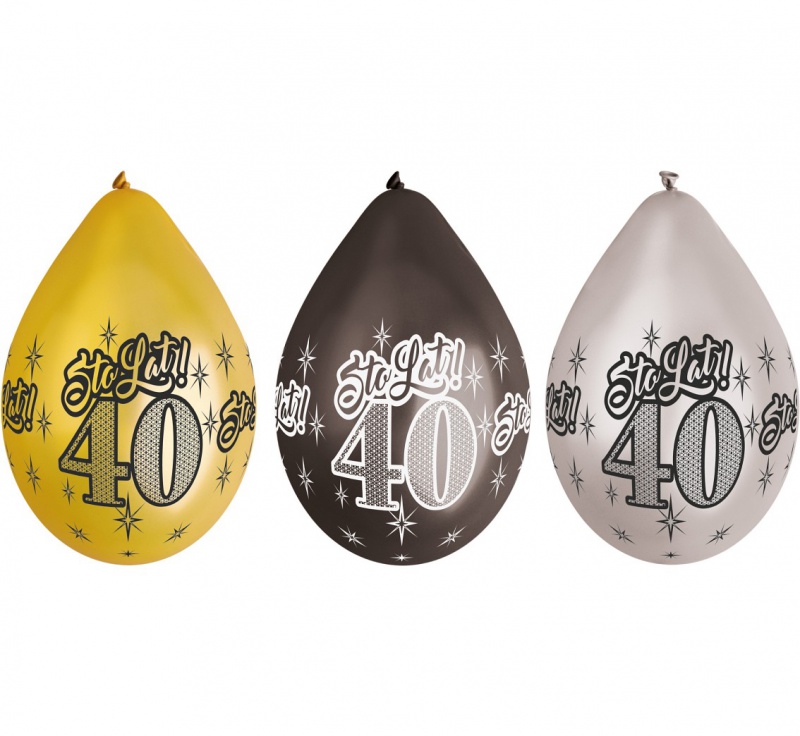 BALONY PREMIUM "40-STO LAT" METAL.12" /6/ WISZĄCE, Podkategoria, Kategoria