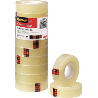 Double sided tape Scotch, 12mm x 6.3m with dispenser 3M - EU Supplies