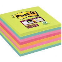 Karteczki samoprzylepne POST-IT® Super sticky (654-8SS-RBW), 76x76mm, 8x45 kart., paleta tęczowa
