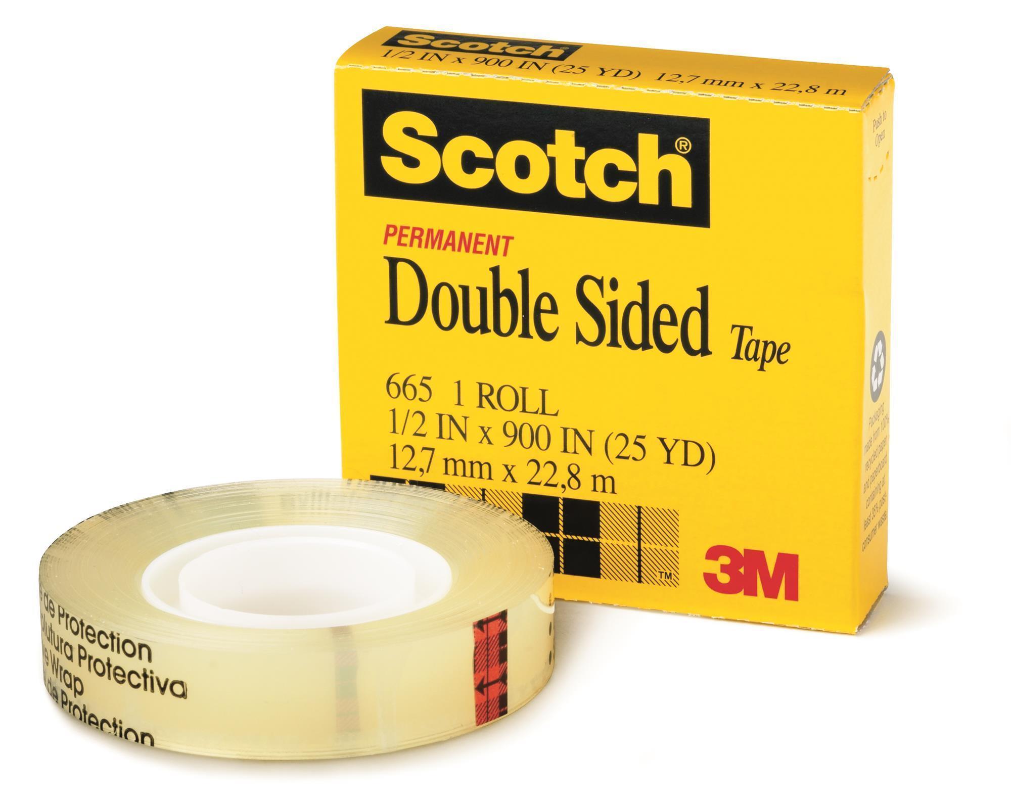 Office tape, double sided SCOTCH® (665), 12mm, 22,8m - PBS Connect Polska:  artykuły, materiały i akcesoria biurowe