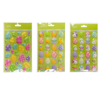 NAKLEJKI WIELKANOCNE 3D, Wielkanoc, Art. świąteczne i okolicznościowe