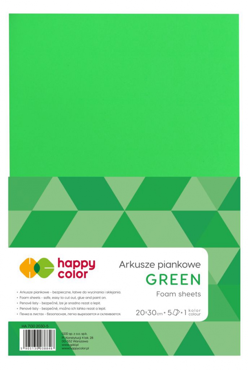 ARKUSZE PIANKOWE ZIELONE /5/ H.COLOR, Podkategoria, Kategoria