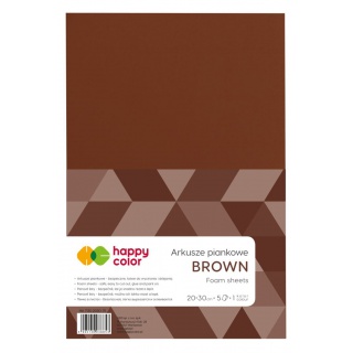 ARKUSZE PIANKOWE BRĄZOWE A4 /5/ HAPPY COLOR, Podkategoria, Kategoria