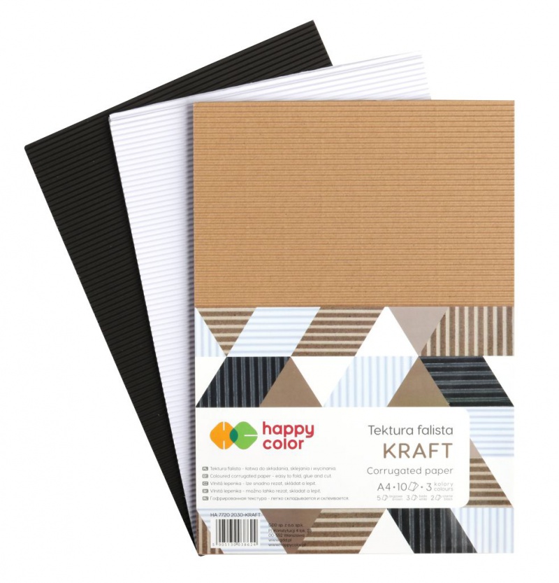TEKTURA FALISTA KRAFT A4 10ARK.3KOL.H.COLOR, Podkategoria, Kategoria