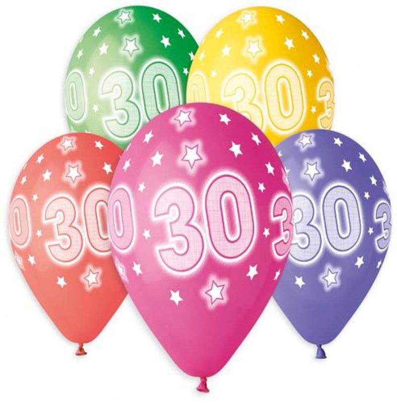 BALONY PREMIUM HEL Z NADRUKIEM 30 13" /5/, Podkategoria, Kategoria