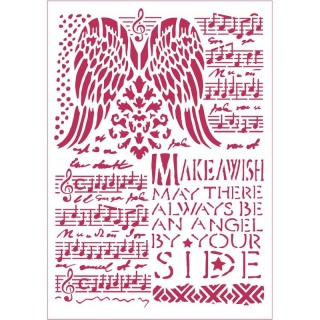 STAMP SZABLON 21x29,7cm MAKE A WISH SKRZYDŁA, Podkategoria, Kategoria