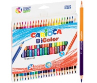 KREDKI OŁÓWKOWE TRÓJKATNE CARIOCA BiColor 24 szt., Podkategoria, Kategoria