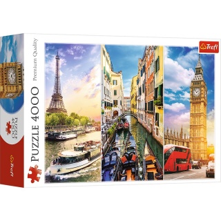 PUZZLE "4000 - Wycieczka po Europie", 4000 element&oacute;w, Puzzle