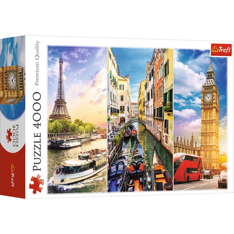 PUZZLE "4000 - Wycieczka po Europie", 4000 element&oacute;w, Puzzle