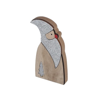 Mikolaj naturalny ze srebrną brodą 16cm /8cm, Podkategoria, Kategoria