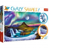 PUZZLE 600 Crazy Shapes - Zorza nad Islandią, 600 element&oacute;w, Puzzle