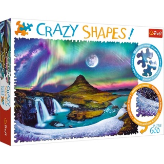 PUZZLE 600 Crazy Shapes - Zorza nad Islandią, 600 element&oacute;w, Puzzle