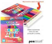 KREDKI OŁÓWKOWE 2555-24-G HEX 24KOL. Z GUMKĄ, Podkategoria, Kategoria