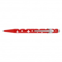 Długopis CARAN D'ACHE 849 Swiss Flag, M, czerwony, Długopisy, Artykuły do pisania i korygowania