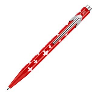 Długopis CARAN D'ACHE 849 Swiss Flag, M, czerwony, Długopisy, Artykuły do pisania i korygowania