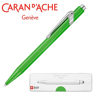 Długopis CARAN D'ACHE 849 Pop Line Fluo, M, w pudełku, zielony, Długopisy, Artykuły do pisania i korygowania