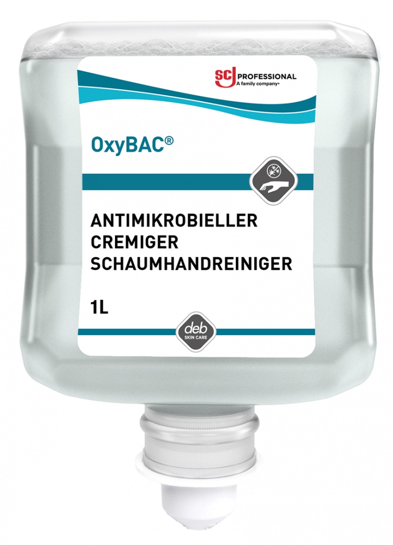 Mydło antybakteryjne w pianie DEB Oxybac Foam Wash, zapas do dozownika, 1000ml, Mydła i dozowniki, Artykuły higieniczne i dozowniki, Antywirus