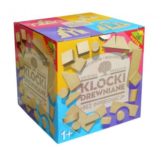 KLOCKI DREWNIANE EKOLOGICZNE W PUDEŁKU 54EL., Podkategoria, Kategoria