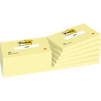 Self-adhesive Pad POST-IT® ruled (635), 127x76mm, 100 sheets, yellow