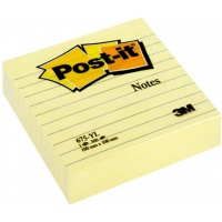 Bloczek samop. POST-IT® w linie (675-YL), 100x100mm, 1x300 kart., żółty