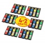 Zestaw promocyjny zakładek POST-IT® (683-4), PP, 11,9x43,2mm, 4+2x35 kart., mix kolorów, 2 GRATIS