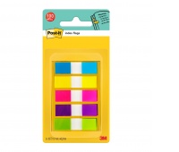 Filing Index Tabs POST-IT® (683-5CB), PP, 11.9x43.2mm, 5x20 tabs, color mix, Indexing Tabs, Paper and labels