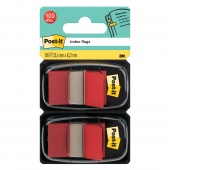 Zakładki indeksujące POST-IT® (680-R2EU), PP, 25,4x43,2mm, 2x50 kart., czerwone, Zakładki indeksujące, Papier i etykiety