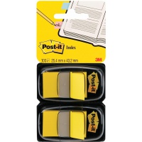 Filing Index Tabs POST-IT® (680-Y2EU), PP, 25x43mm, 2x50 tabs, yellow