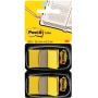 Filing Index Tabs POST-IT® (680-Y2EU), PP, 25x43mm, 2x50 tabs, yellow