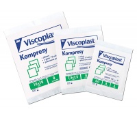 Sterile Gauze Compress Pads VISCOPLAST, cotton, 17-thread, 8-ply 5x5cm, 3pcs, Plasters, First Aid Kits, Cleaning & Janitorial Supplies and Dispensers