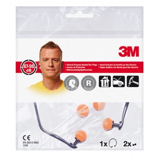 Opaska z zatyczkami do uszu 3M E-A-R™ (1310), Zatyczki, Ochrona indywidualna