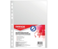 Punched Pockets OFFICE PRODUCTS, PP, A4, cristal, 55 micron, 100pcs