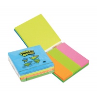 Multi Self-adhesive pad POST-IT® (2028A) 3x 76x76mm 3x 27x76mm assorted colours