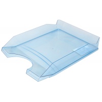 Desktop Letter Tray polystyrene/PP A4 transparent blue