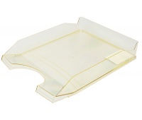 Desktop Letter Tray OFFICE PRODUCTS, polystyrene/PP, A4, transparent yellow