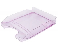 Desktop Letter Tray OFFICE PRODUCTS, polystyrene/PP, A4, transparent purple