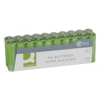 Super Alkaline Batteries Q-CONNECT AA, LR06, 1, 5V, 20pcs