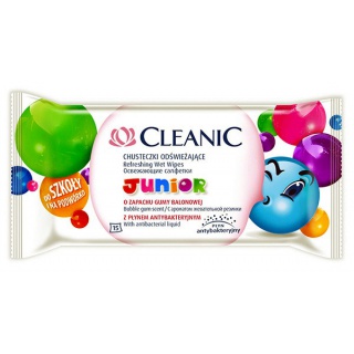 Chusteczki odświeżające CLEANIC Junior, 24szt., Akcesoria do sprzątania, Artykuły higieniczne i dozowniki