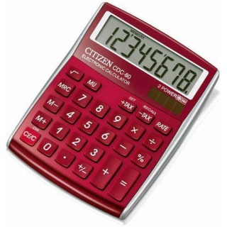 KALKULATOR CITIZEN BIUROWY CDC-80 8-POZ.CZERWONY, Podkategoria, Kategoria