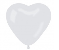 BALON CR PASTEL "SERCE BEZ NADRUKU" BIAŁY 50SZT., Podkategoria, Kategoria