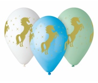 BALONY PREMIUM HEL ZŁOTY JEDNOROŻEC 13" /5/, Podkategoria, Kategoria