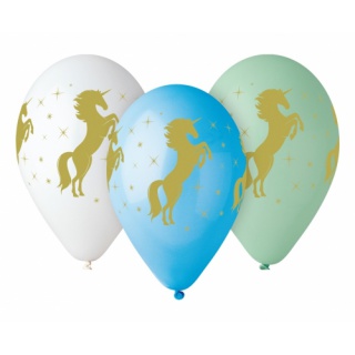 BALONY PREMIUM HEL ZŁOTY JEDNOROŻEC 13" /5/, Podkategoria, Kategoria