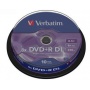 Verbatim DVD+R 8x 8,5GB DL 10p cake box DataLife+, double layer,mat, bez nadruku, Płyty CD/DVD i dyskietki, Akcesoria komputerowe