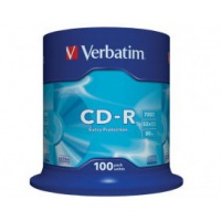 Verbatim CD-R 52x 700MB 100p cake box DataLife,Extra Protection, bez nadruku, Płyty CD/DVD i dyskietki, Akcesoria komputerowe
