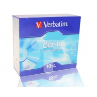 Verbatim CD-R 52x 700MB 10p slim case DataLife,Extra Protection, bez nadruku, Płyty CD/DVD i dyskietki, Akcesoria komputerowe