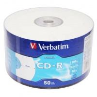 Verbatim CD-R 52x 700MB 50p wrape DataLife+, Extra Protection, Printable, Płyty CD/DVD i dyskietki, Akcesoria komputerowe