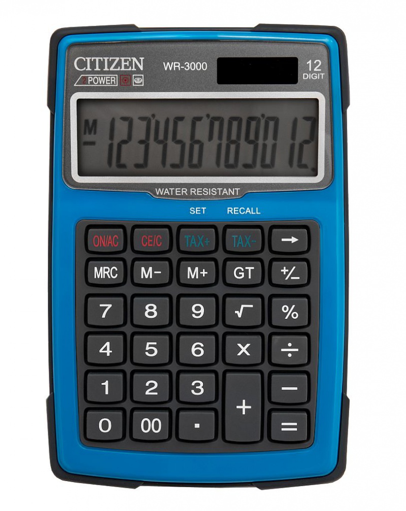 KALKULATOR CITIZEN WODOODPORNY WR-3000 12-POZ., Podkategoria, Kategoria