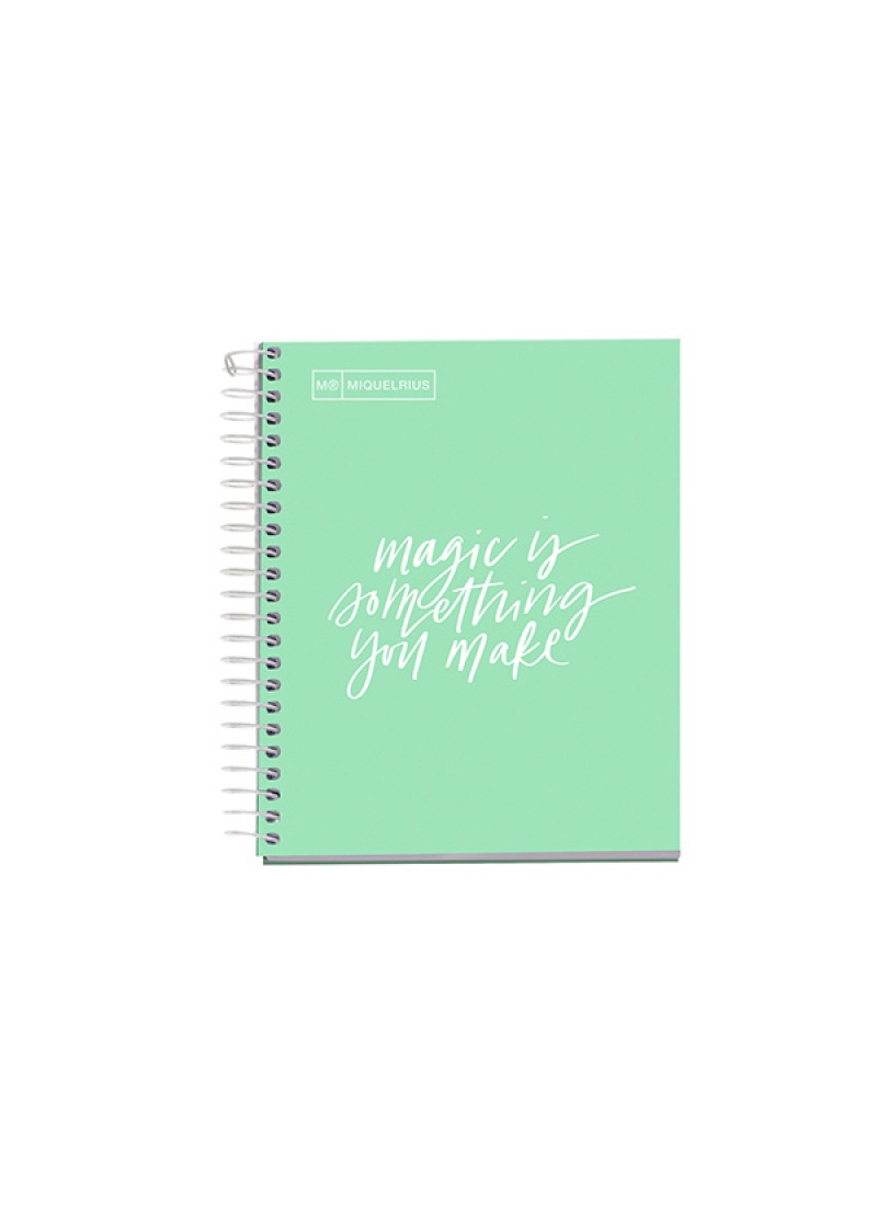 Kołonotatnik MIQUELRIUS NB-1 Messages, A5, w kratkę, 100 kart., 90g, miętowy, Kołonotatniki, Zeszyty i bloki