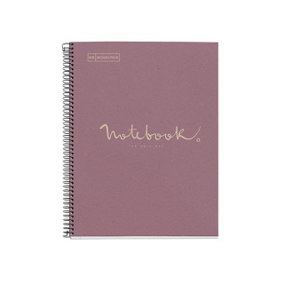 Kołonotatnik MIQUELRIUS NB-1 Emotions, A4, w kratkę, 80 kart., 80g, ekolawendowy, Kołonotatniki, Zeszyty i bloki, Eko-recycled